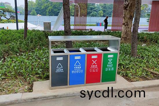 鋼(gang)製環衞四分類垃(la)圾(ji)桶(tong)