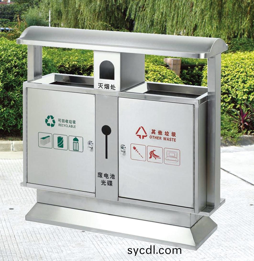 濟南不鏽鋼垃圾桶，東營不鏽鋼分類菓皮箱