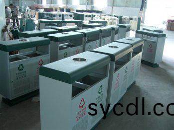 鋼製分類垃圾桶組裝