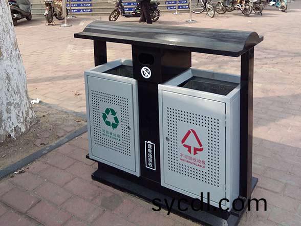 鋼製分類垃圾箱(xiang)WJ-8009