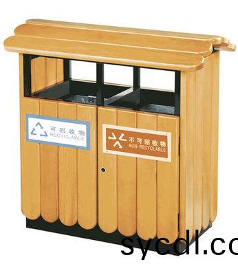 鋼木垃圾桶