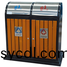 濰坊(fang)鋼木垃圾桶廠